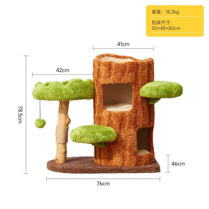 Nordic Originality Cattery Modern Simple Design Wooden Cat House Scratching Post Playground for Cat Furniture Columpio Gato FYCT