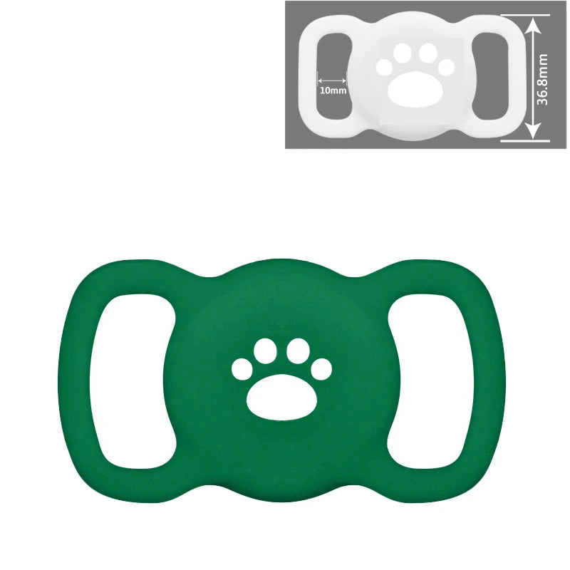 Airtag Dog Collar Holder, [1 Pack] Airtag Holder, Silicone Full Body Covered Protective Air Tag for Pet - Fits All Width