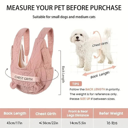 Double Shoulder Pet Carrier Bag Extra Large Capacity Chest Backpack Dog and Cat Outdoor Bag Waterproof and Portable Pet Bag