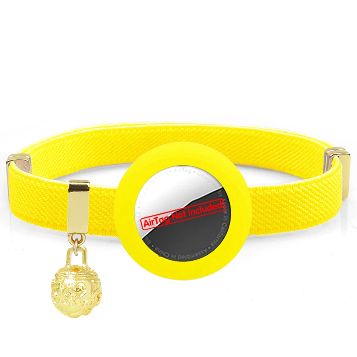 Stretchy AirTag Cat Collar with Bell & Breakaway Holder