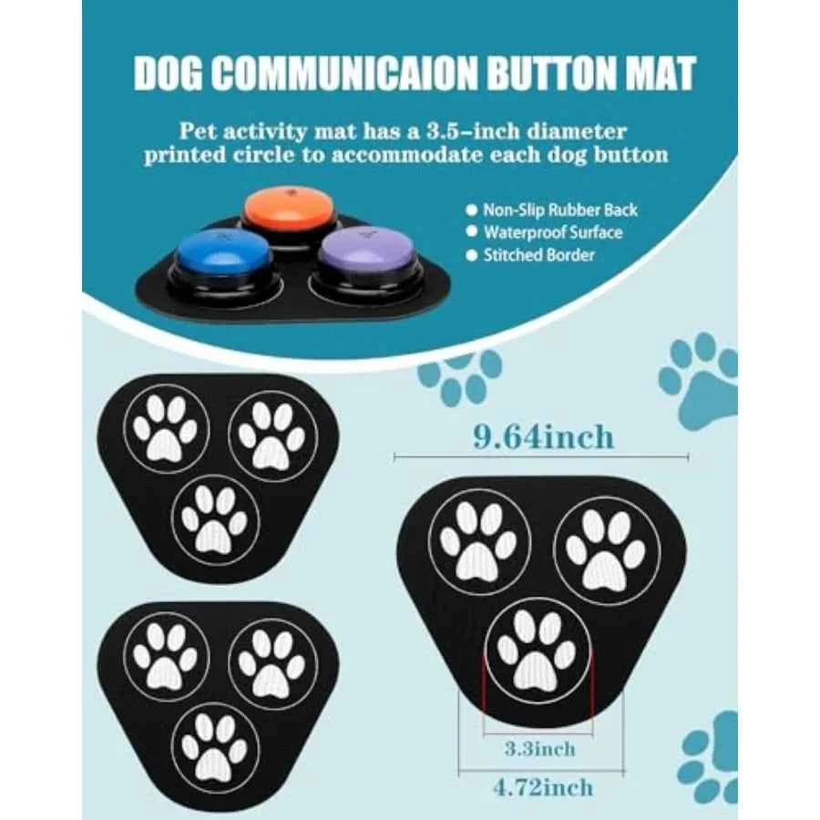 Dog Buttons for Communication 9 Pcs Dog Talking Button Set 30s Voice Recording Speaking Button Pet Speech Training Buzzers with
