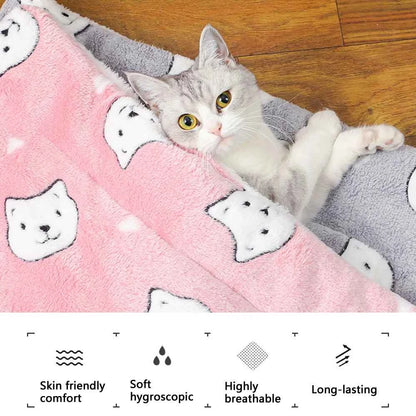 Plush Cat & Small Dog Bed – Soft Cozy Pet Sleeping Mat