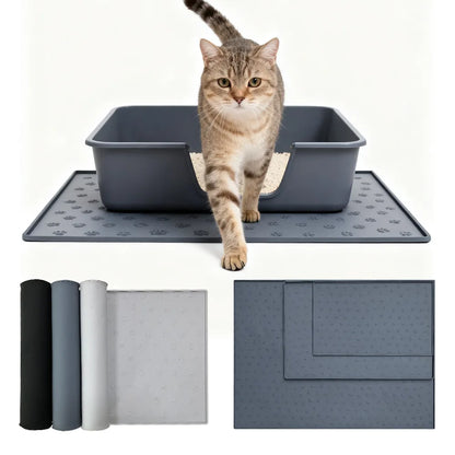 Waterproof Silicone Pet Feeding Mat – Non-Slip Food & Water Bowl Placemat for Dogs & Cats