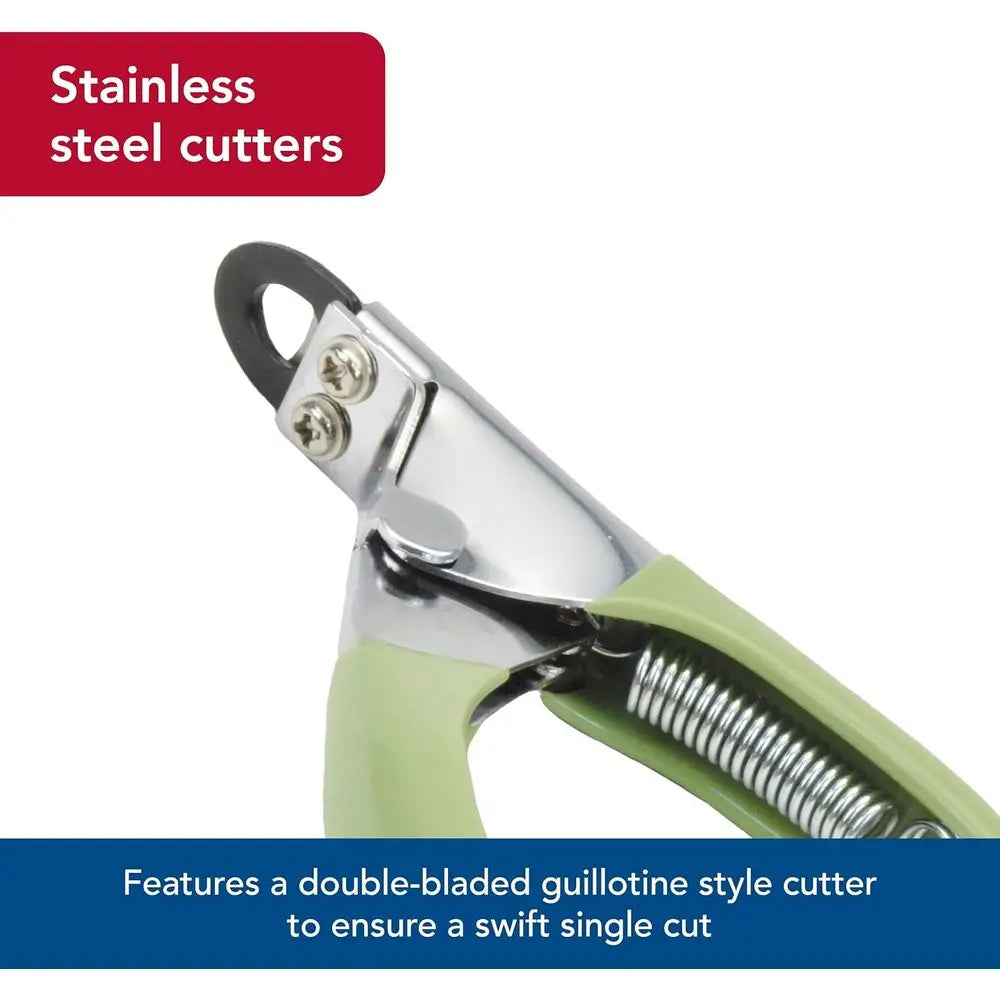 Double-Bladed Guillotine Style Dog Nail Trimmers - Owner-Friendly Vinyl Grip - Medium to Large Dogs - Large (5 L x 3 W)