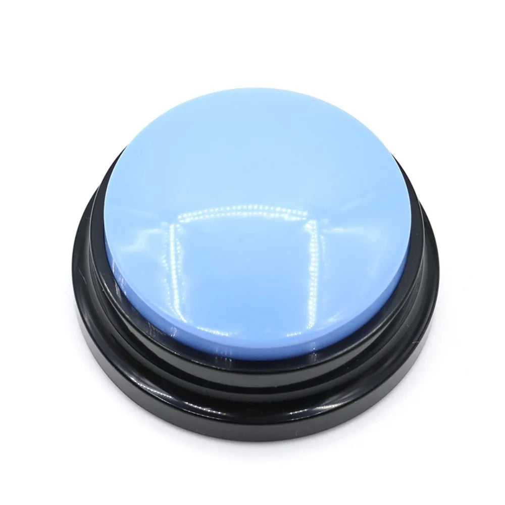 New Recordable Voice Recording Button Light Round Pet Talking Button Paw Pattern Interactive Dog Training Buttons Cat Puppy