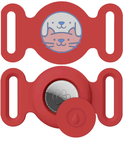 Airtag Dog Collar Holder, [1 Pack] Airtag Holder, Silicone Full Body Covered Protective Air Tag for Pet - Fits All Width