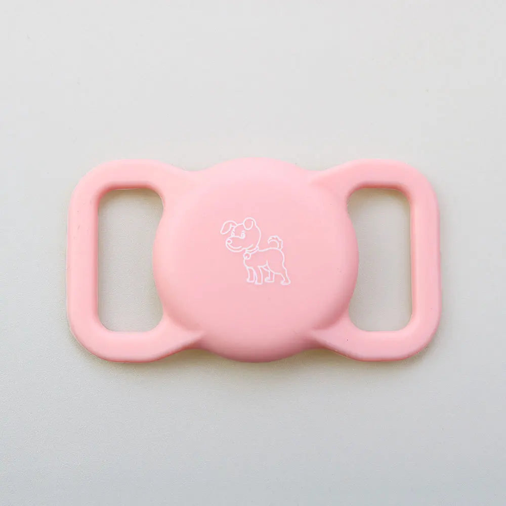 Airtag Dog Collar Holder, [1 Pack] Airtag Holder, Silicone Full Body Covered Protective Air Tag for Pet - Fits All Width