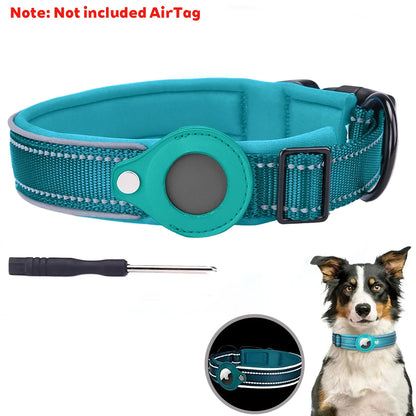 Apple AirTag Dog Collar – Reflective Waterproof Pet Tracker