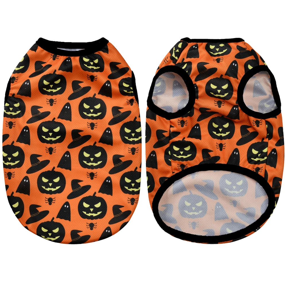Pumpkin Print Halloween Vest for Dogs & Cats