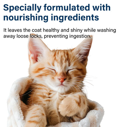 Gentle Mild Cat Shampoo - Non-Irritating Skin-Friendly, Moisturizing Deodorizing, Nourishing Softening for Healthy Shiny Fur