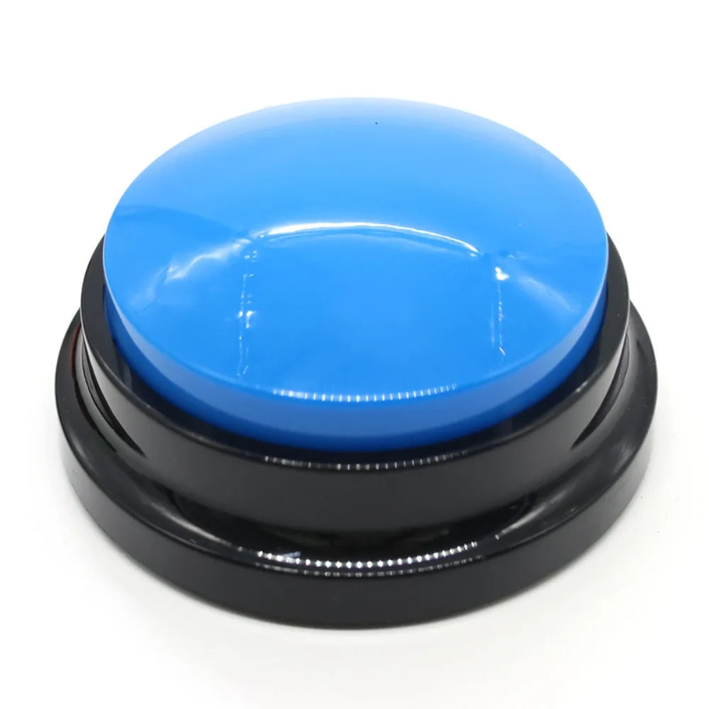 New Recordable Voice Recording Button Light Round Pet Talking Button Paw Pattern Interactive Dog Training Buttons Cat Puppy