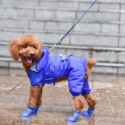 Waterproof Dog Rain Boots – 4-Pack Anti-Slip Paw Protectors for Dogs & Cats