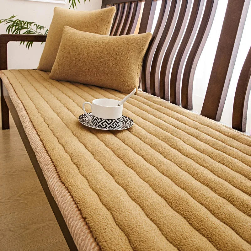 Thick Cashmere Sofa Cover – Non-Slip Pet Furniture Protector & Washable Dog Bed Blanket