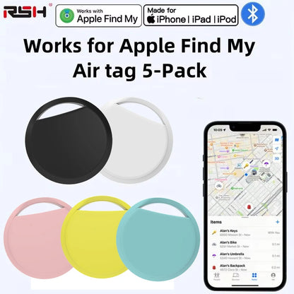 5-Pack Smart AirTag for iOS – Apple Find My Item Trackers