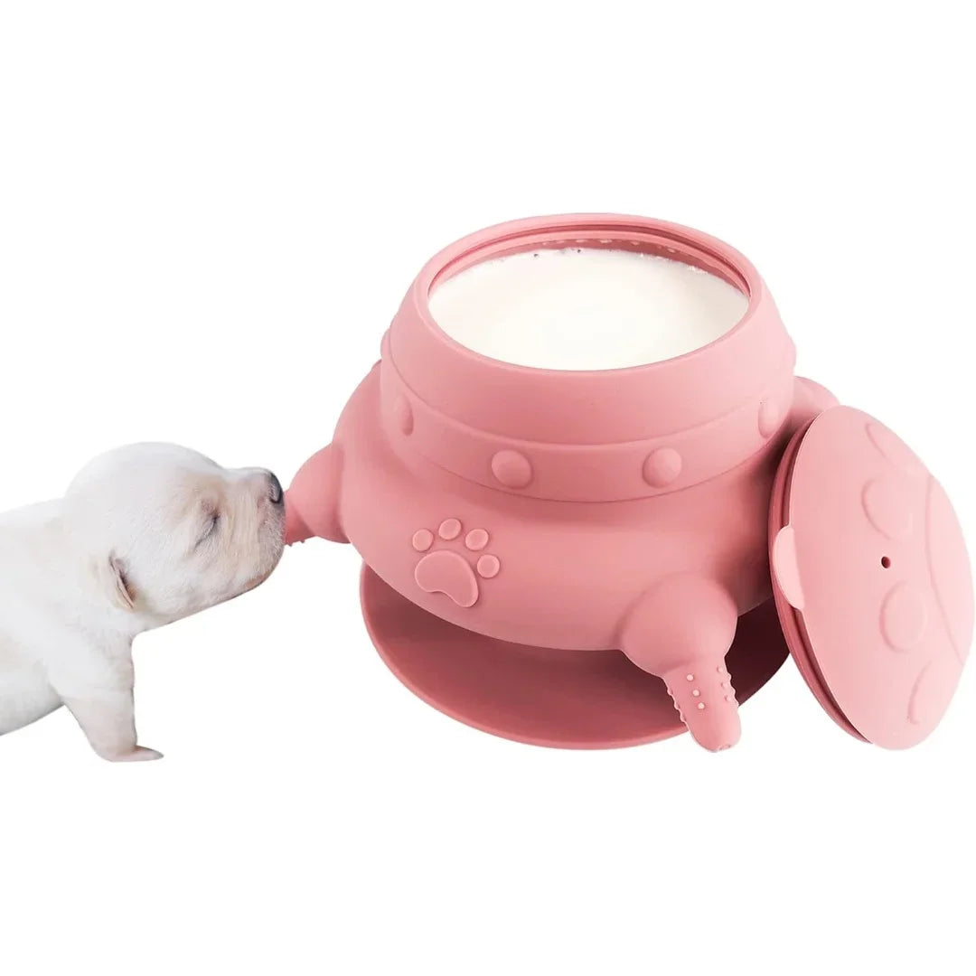 Newborn Puppy & Kitten Feeder – 4-Nipple Milk Feeding Bowl for Easy Nursing