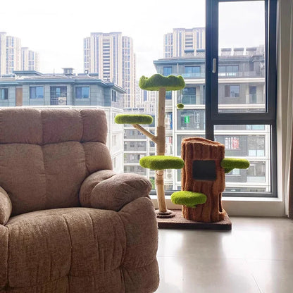 Nordic Originality Cattery Modern Simple Design Wooden Cat House Scratching Post Playground for Cat Furniture Columpio Gato FYCT