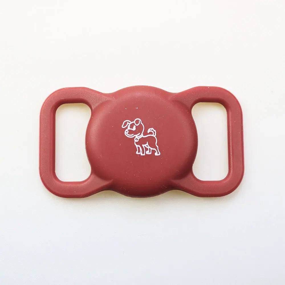 Airtag Dog Collar Holder, [1 Pack] Airtag Holder, Silicone Full Body Covered Protective Air Tag for Pet - Fits All Width