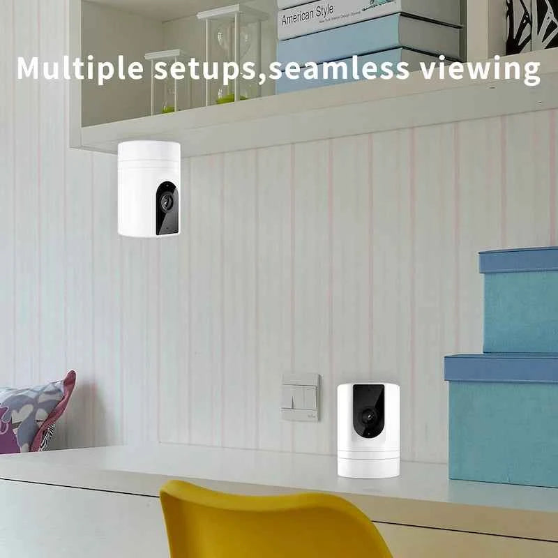 2PCS Ease Life APP, Security Camera Indoor, 1080P Pet Camera, Pet Camera with Phone App, Foldable Baby Camera for Home Security,