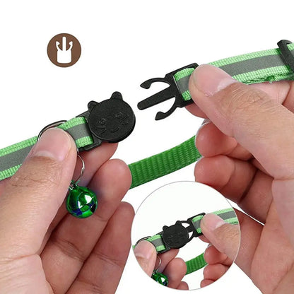 Anti-Lost Cat Collar For Airtag GPS Protective Case With Bell Reflective Cats Necklace Kitten Accesories Pet Products