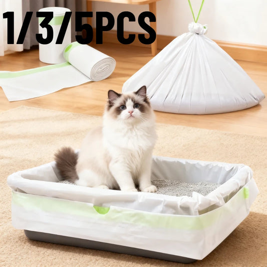 Drawstring Cat Litter Box Liners – Durable Replacement Waste Bags