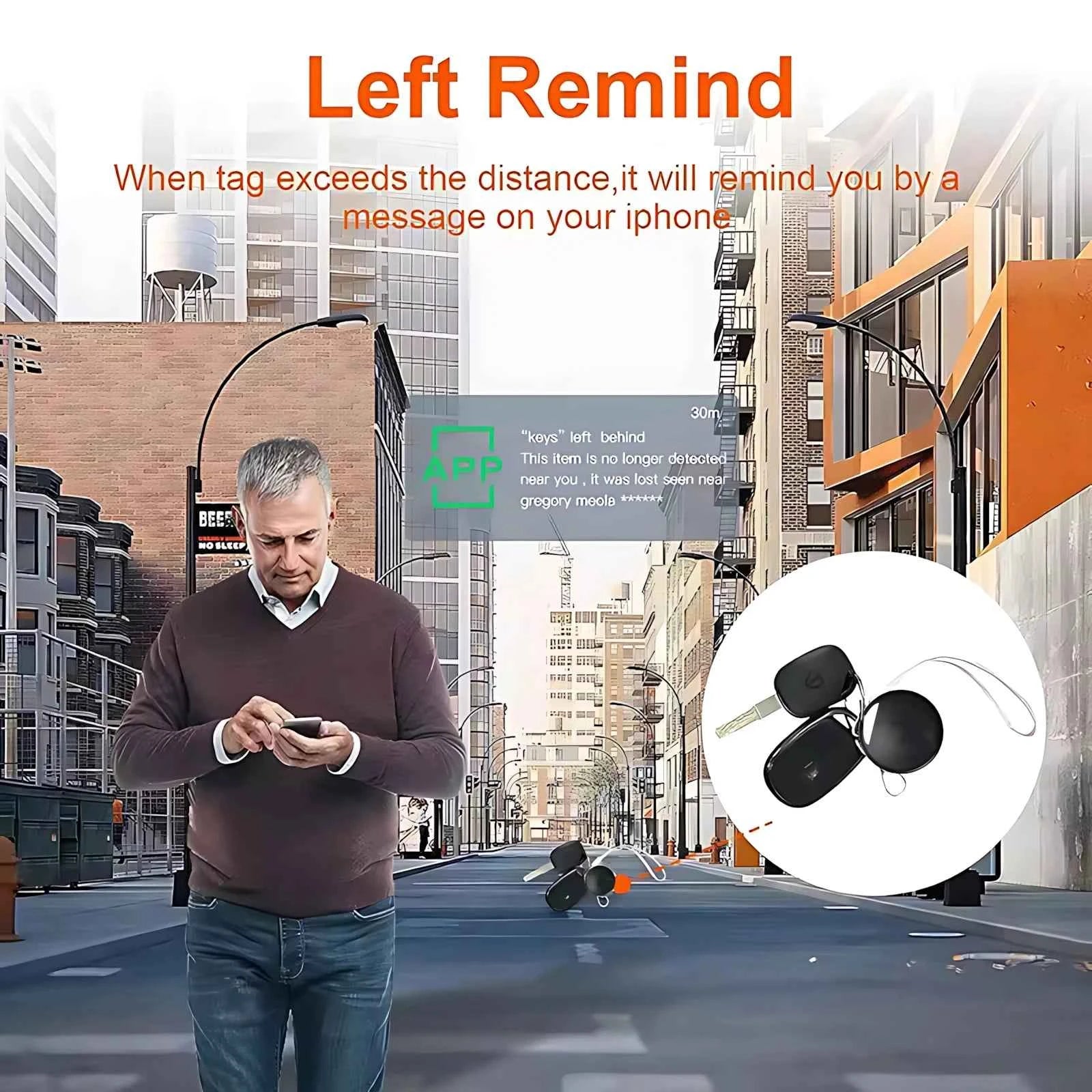 Smart Bluetooth Mini GPS Tracker Work With Find My APP ITag Anti Lost Reminder Device MFI Rated Locator Car Key Pet Kids Finder