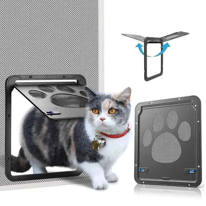 Lockable Magnetic Pet Door for Dogs & Cats – Easy-Install Screen Door & Window Access Gate