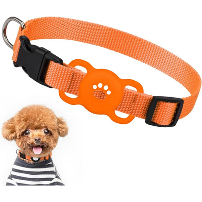 Airtag Dog Collar Holder, [1 Pack] Airtag Holder, Silicone Full Body Covered Protective Air Tag for Pet - Fits All Width