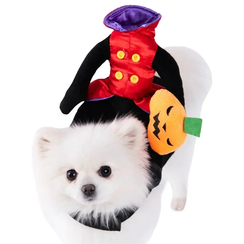 Funny Halloween Pet Costume for Small/Medium Dogs & Cats - Adjustable Puppy Cosplay for French Bulldogs, Chihuahuas & More