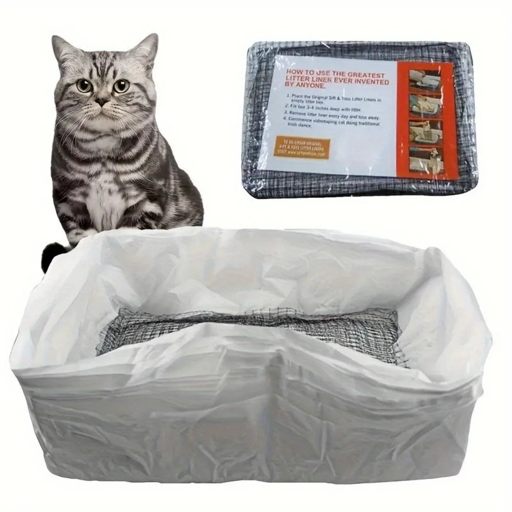 Reusable Cat Litter Box Filters – Washable Pet Waste Filter Nets