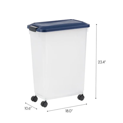 IRIS 37.5 Lbs. Airtight Pet Food Container Dog and Cat Food Storage Bin with Scoop