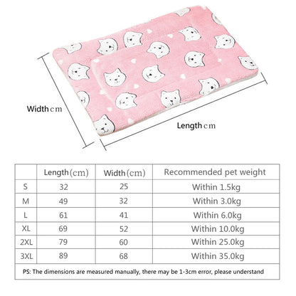 Double-Sided Pet Bed Mat – Warm Washable Dog & Cat Cushion