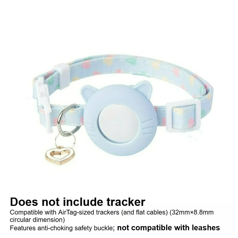 Adjustable AirTag Cat Collar,Pet Tracker Collar for  AirTag,Breakaway Collar with AirTag Case,Cat Collar with GPS Holder,Pet toy