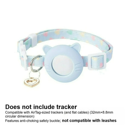 Adjustable AirTag Cat Collar,Pet Tracker Collar for  AirTag,Breakaway Collar with AirTag Case,Cat Collar with GPS Holder,Pet toy