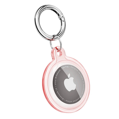 Transparent Waterproof TPU AirTag Case with Keychain
