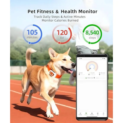 Smart Dog GPS Tracker Live Pet Tracker with Virtual Fence Dog Collar App-Compatible 4G Built-in SIM iOS Android Waterproof Blac