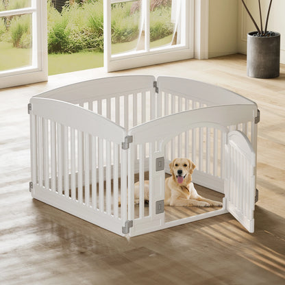 6-Panel Plastic Dog Playpen – Portable Indoor & Outdoor Pet Fence