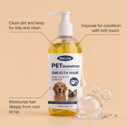 Natural Coconut Oil Pet Shampoo Gentle Fur Cleansing Wash Smooth Coat Care for Dog Cat Deep Moisturizing Daily Grooming Supplies