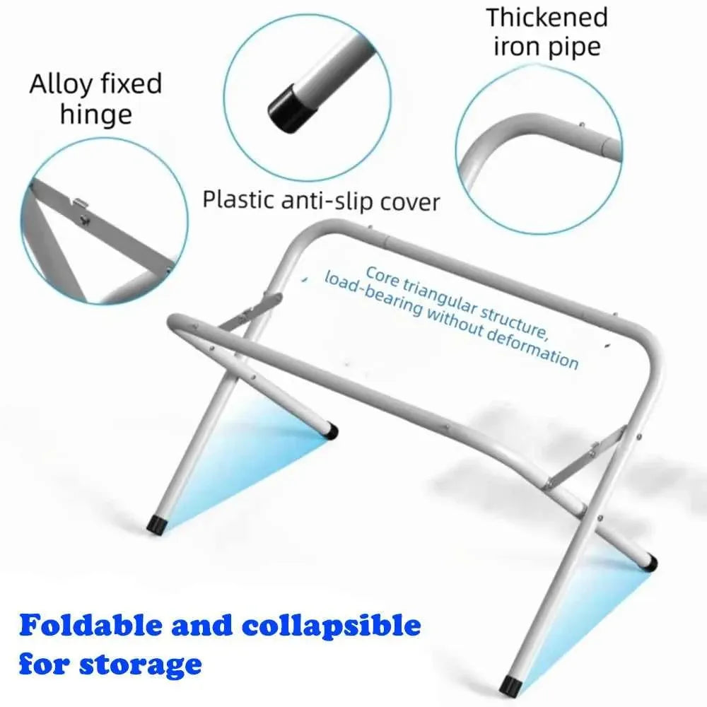 Pet Grooming Hammock with 8-Hole Design & Iron Support Frame