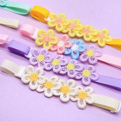 50PCS Cute Flower Pet Bow Tie Collars for Dogs & Cats – Colorful Puppy Necklaces