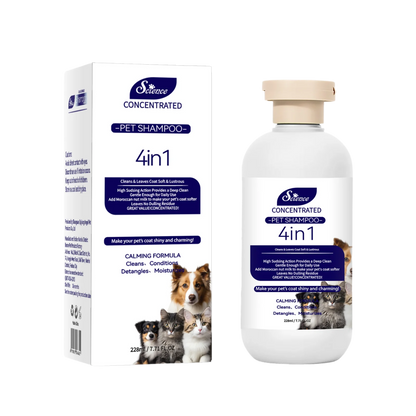 228ML Soothing Pet Grooming Shampoo for Sensitive Skin - Hypoallergenic Formula for Cats and Dogs