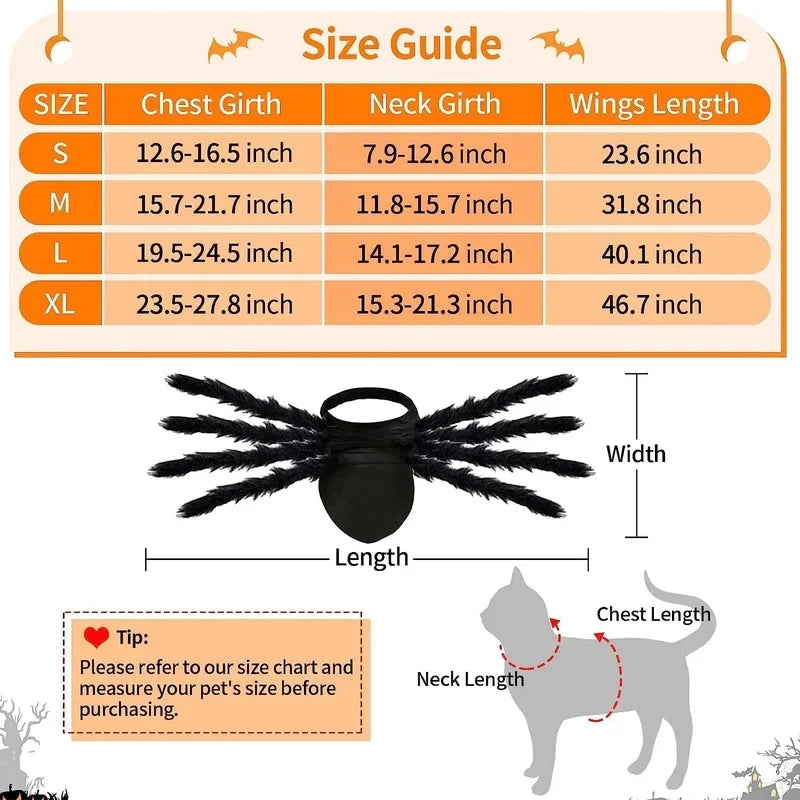 LED Light-Up Spider Dog Halloween Costume