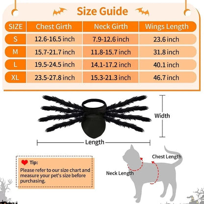 LED Light-Up Spider Dog Halloween Costume