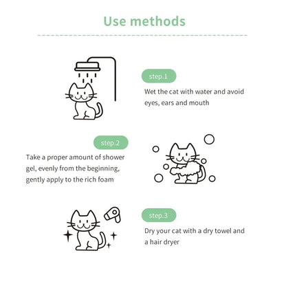228ML Soothing Pet Grooming Shampoo for Sensitive Skin - Hypoallergenic Formula for Cats and Dogs