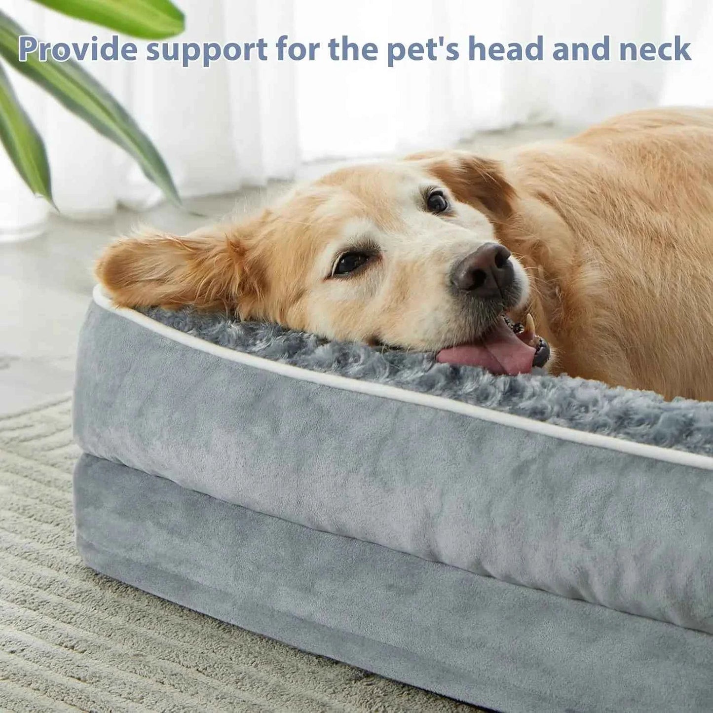 Orthopedic Dog Bed for Large Dogs – Waterproof Sofa-Style Bed with Removable Washable Cover, Non-Slip Base & Joint Support