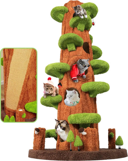 Oversized Cat Tree for Multiple Cats – 6 Condos & Heavy‑Duty Base