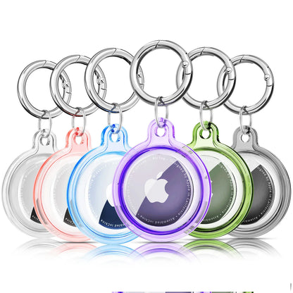 Transparent Waterproof TPU AirTag Case with Keychain