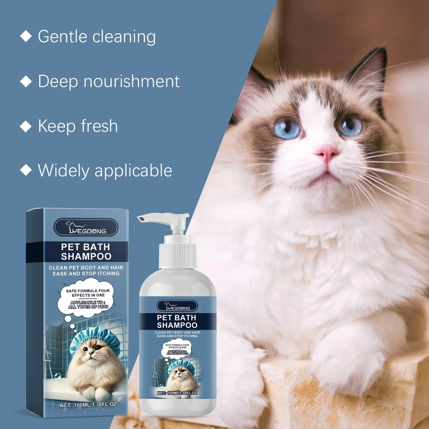 Cat Dog Shower Gel Fragrance Bathing Hair Care Cleaning Deodorizing Anti Mite Body Wash Relieve Itching Pet Moisturizing Shampoo