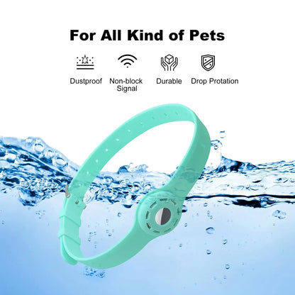 Adjustable Silicone AirTag Cat Collar for Apple AirTag