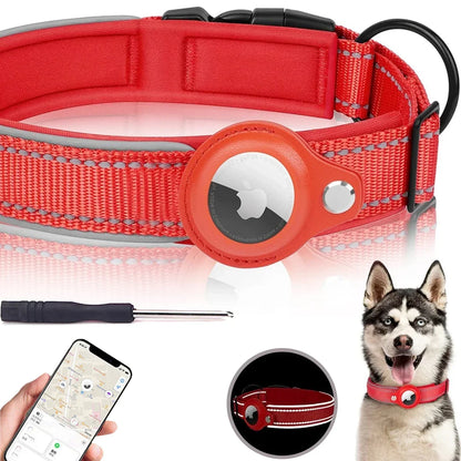 Apple AirTag Dog Collar – Reflective Waterproof Anti-Lost