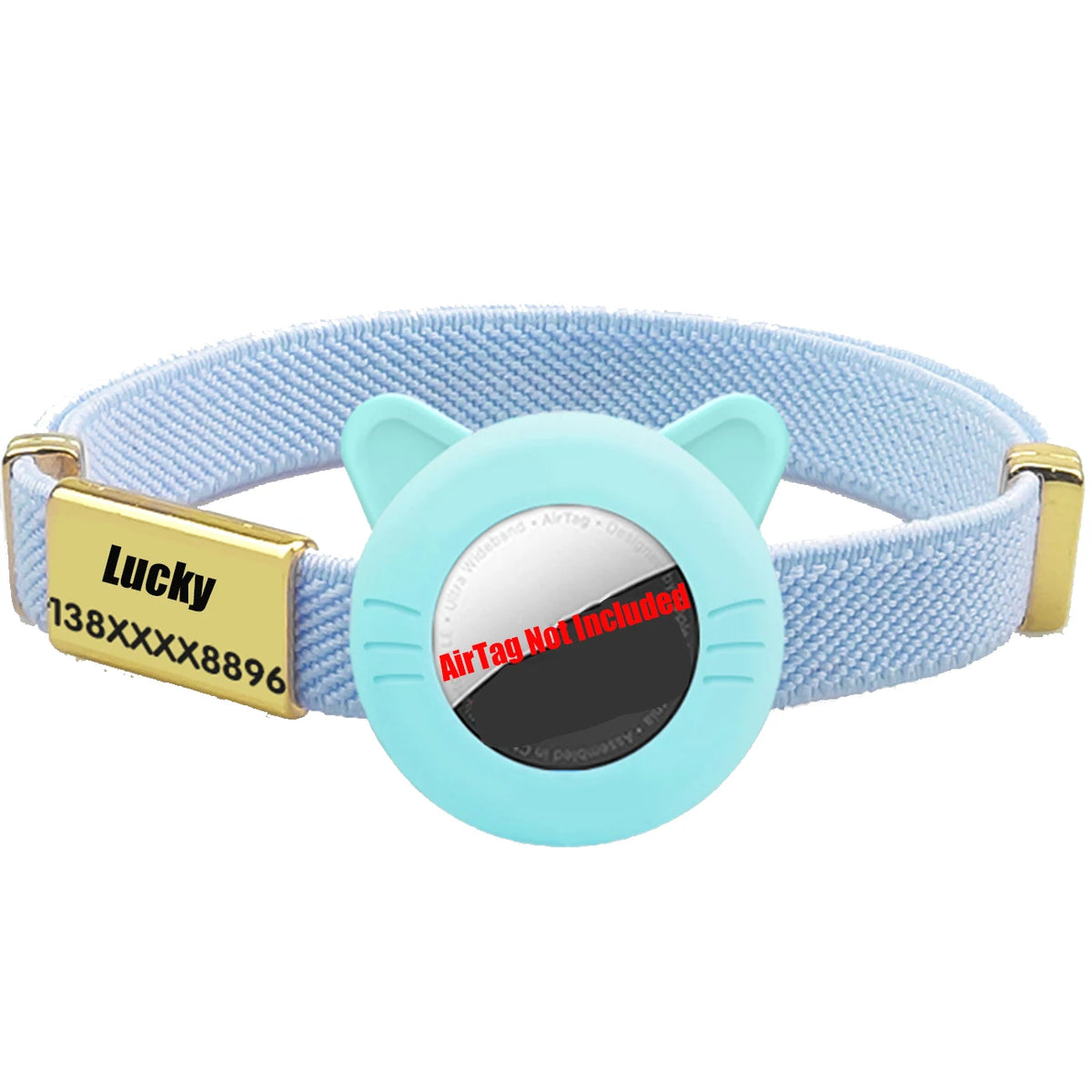 Breakaway AirTag Cat Collar with Custom Name Tag & Holder